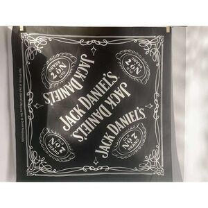 Jack Daniel's Old No 7 Brand Black Bandana Scarf‎ Neck Headwear Accessory